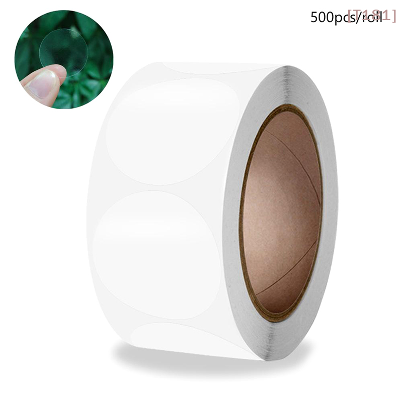 500pcs/roll Round Transparent  - Sticker Label Roll 评论和价格