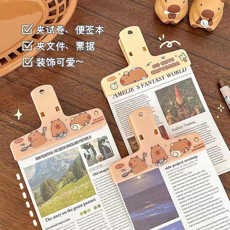 Capybara Binder Clips Kawaii P - Binder Clip Assorted 评论和价格