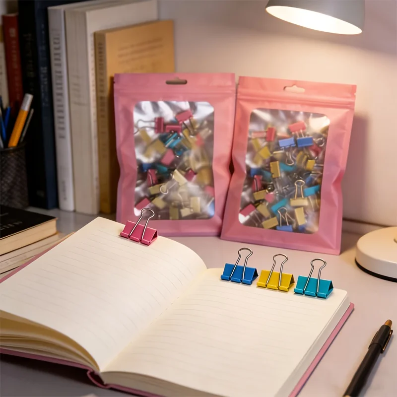 50 Pack Random Color Long Tail - Binder Clip Assorted 评论和价格